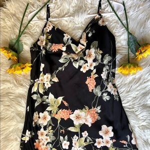 Audrey 3 + 1 black floral dress